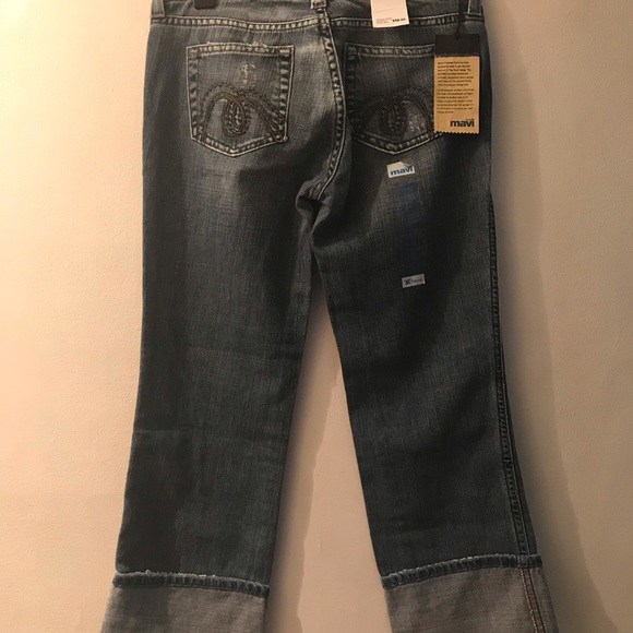 NWT!!!  Mavi Ripped Cropped Jeans!!! - Picture 3 of 4